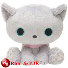 light blue color plush cat toy